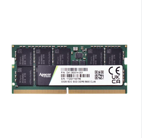 Apacer宇瞻/DDR5 Wide Temp. ECC SODIMM工規寬溫內存條